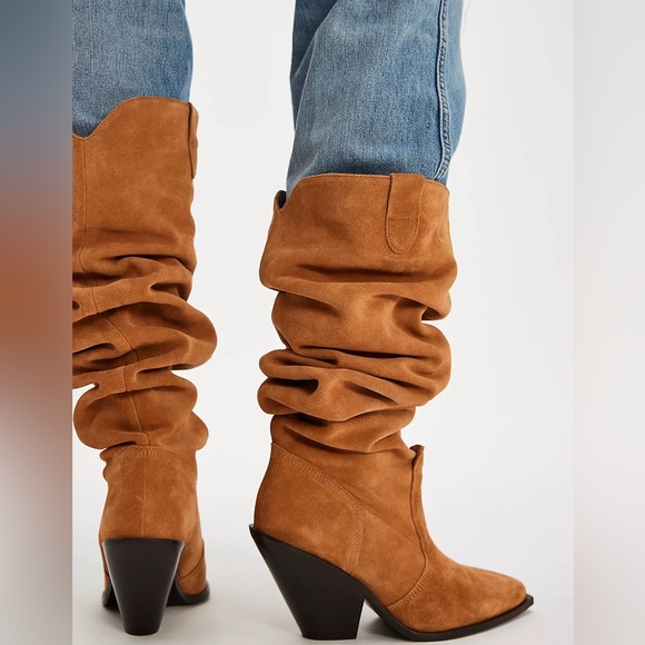 New Free People Triple Crown Over-The-Knee Slouch Boots - Picture 3 of 9